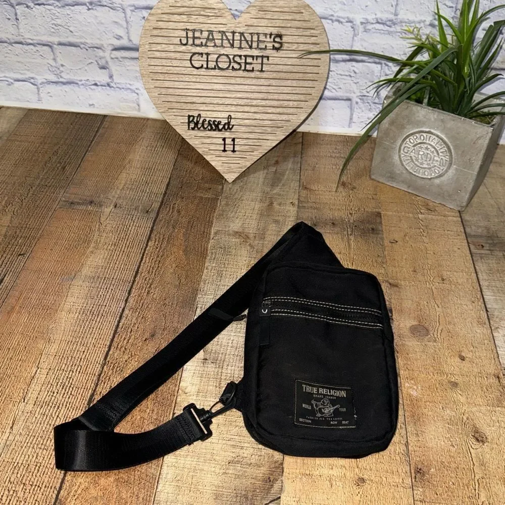 True Religion Yeta Black Sling Bag